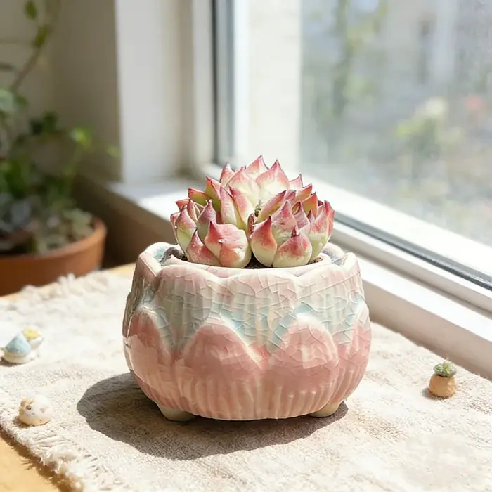 Pot à fleurs en céramique pour plantes succulentes