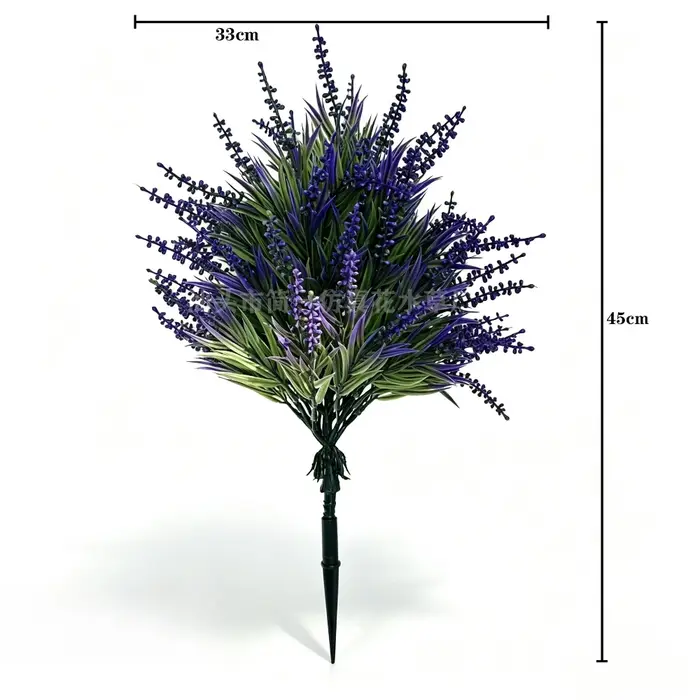 2 pièces d'arbres de lavande bleu-violet avec piquets de fixation au sol pour décors de mariage