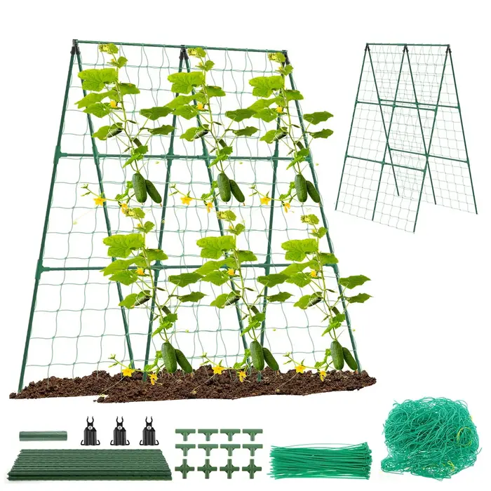 Treillis de jardin en forme de A pour concombres