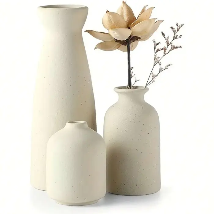 Ensemble de Vase en céramique bohème 3 pièces