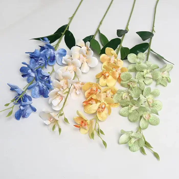 12 pièces de fleurs artificielles en soie