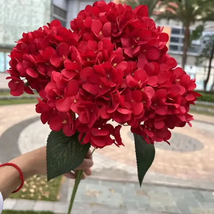 Bouquet d'hortensia artificielles en soie