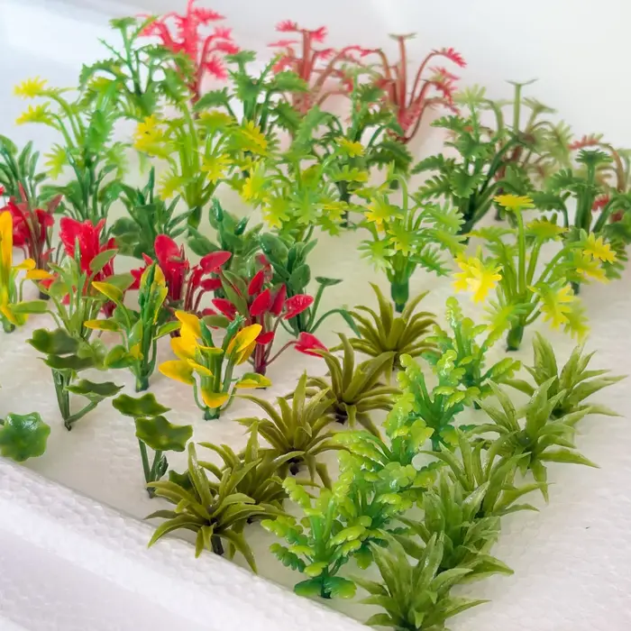 50 pièces plantes modèles de couleurs mélangées