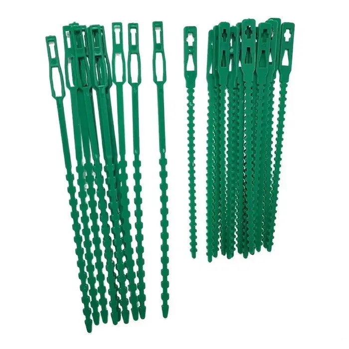 Attaches de câble réglables en plastique pour plantes
