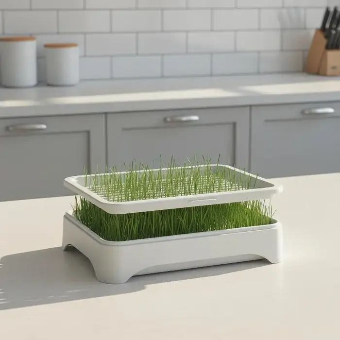 Kit de culture de blé vert sans terre pour chat, pour une décoration verte adaptée aux animaux domes