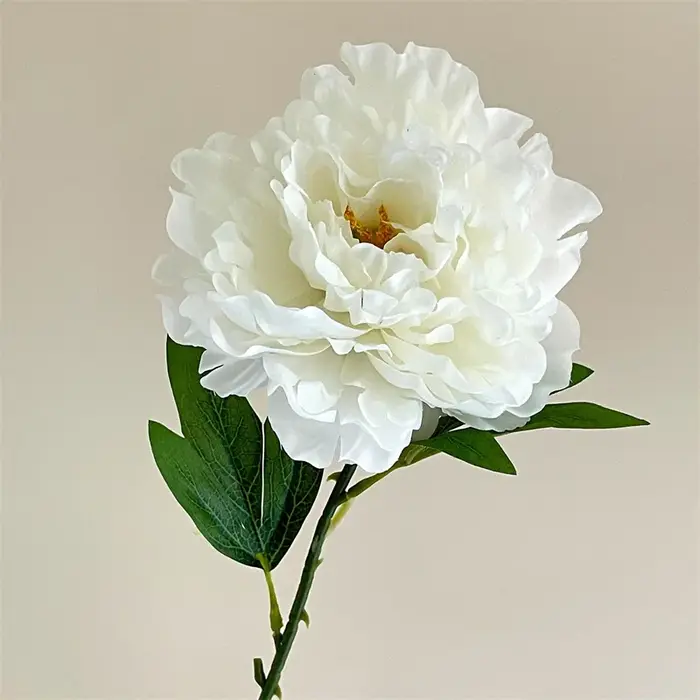 Fleur de pivoine en soie blanche