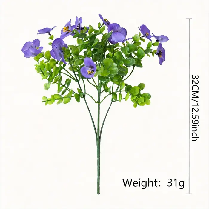 Fleurs en plastique pour décoration de jardin extérieur