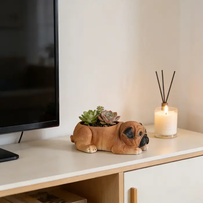 Pot de fleurs pour succulentes en résine