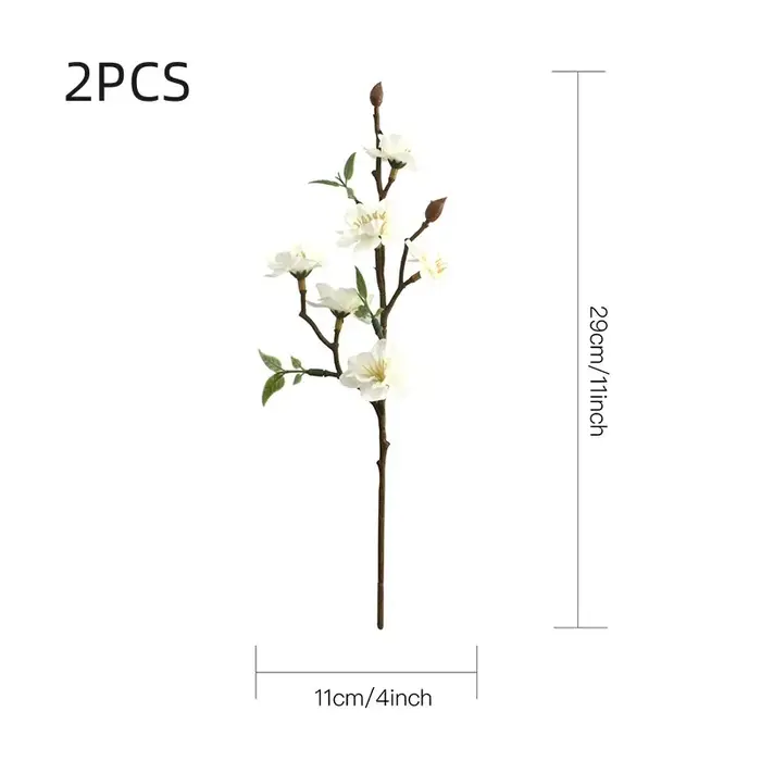 Branches de fleurs de pêcher artificielles, décoration de placement de vase bricolage, maison, resta