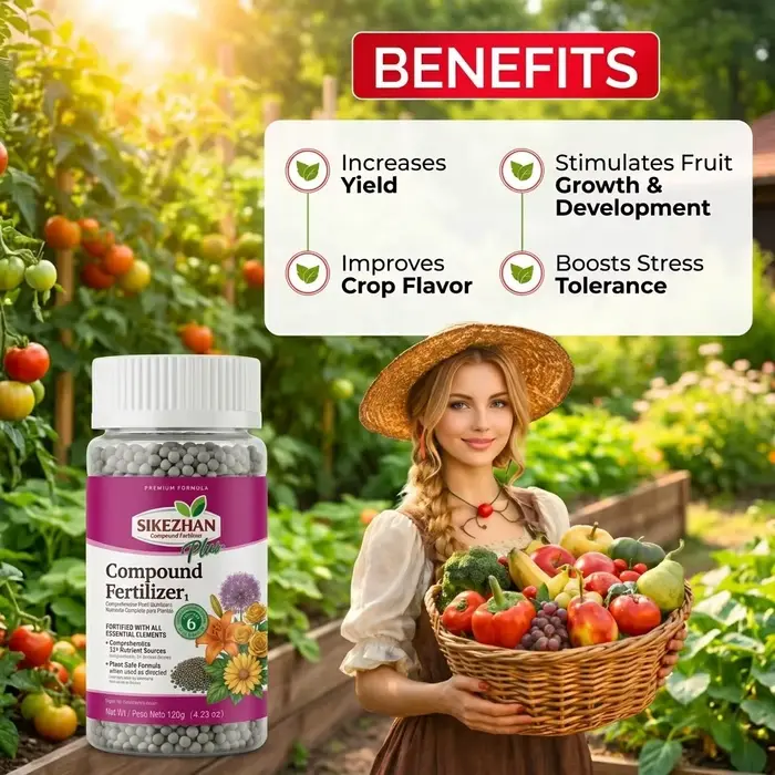 Engrais NPK Premium Tout Usage, Aliment Organique pour Plantes, Nutriments de Croissance avec Cuillère pour Jardin Domestique, Légumes, Arbres Fruitiers, Fleurs