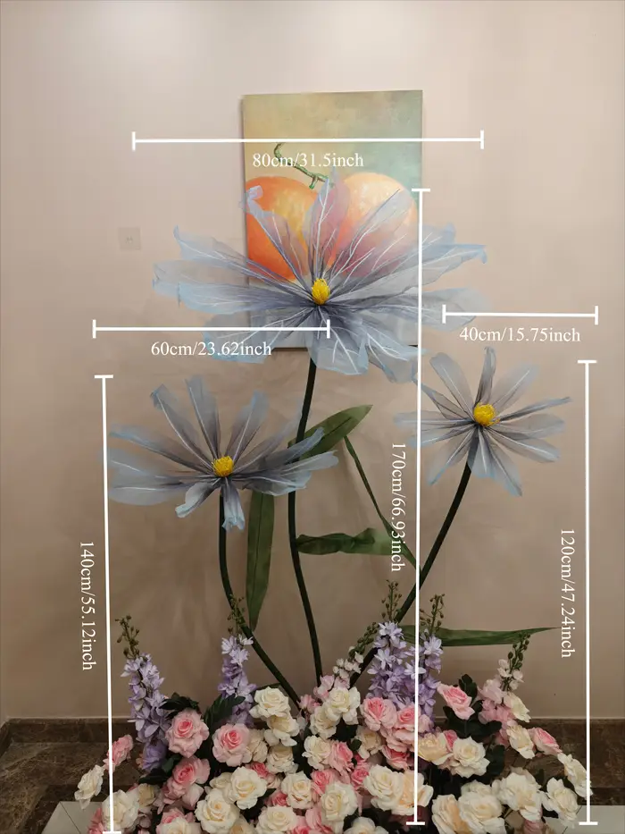 Fleur artificielle en soie pour décor de scène de mariage
