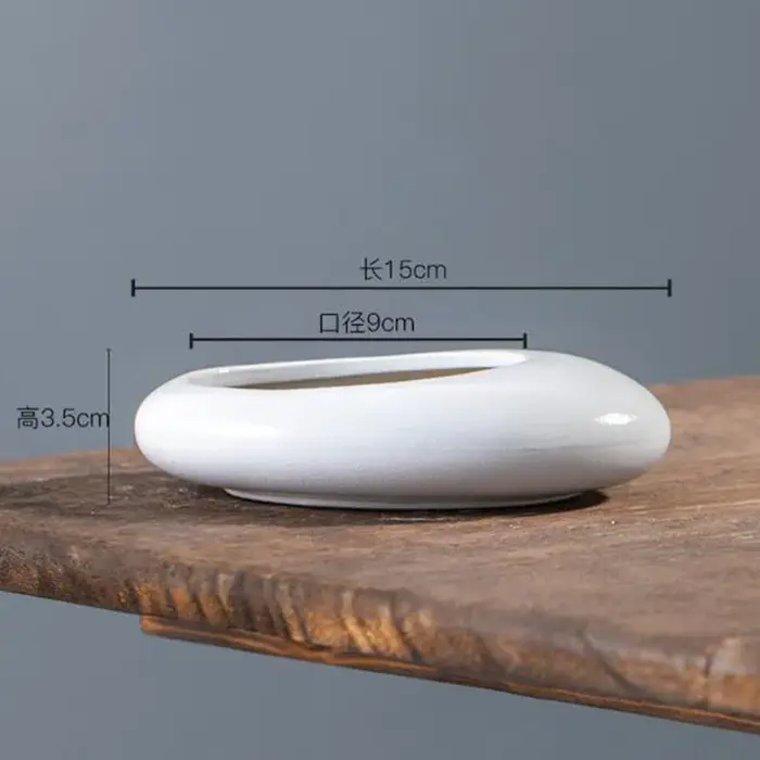 Poterie grossière bonsaï Vase vert Pot de plante hydroponique
