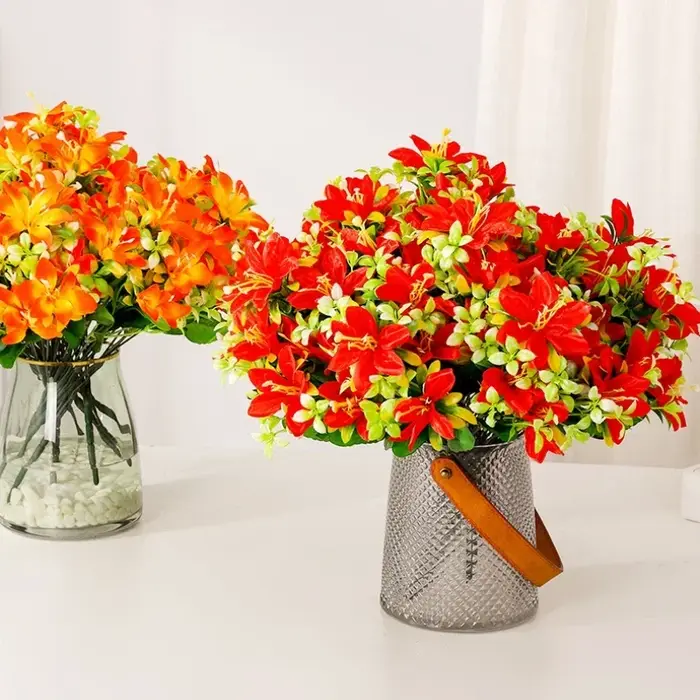 InjSimulation-Bouquet de Lys Artificiel Jaune