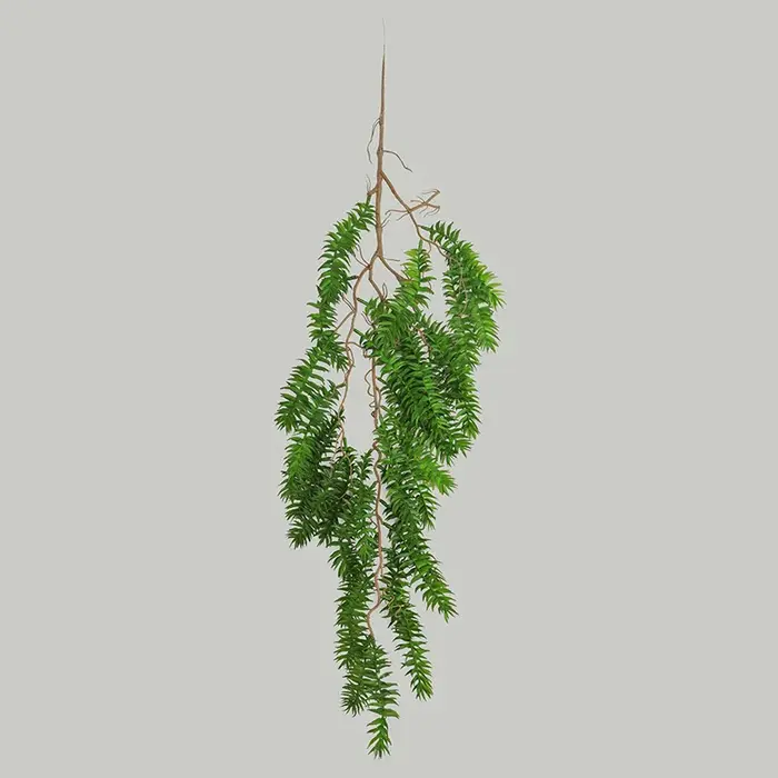Plante verte suspendue artificielle en rotin