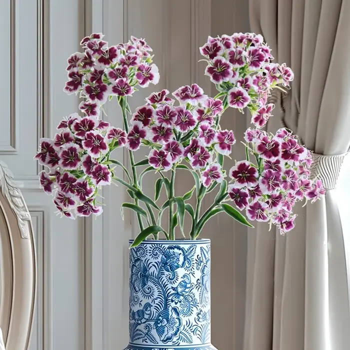 Fleurs d'œillet artificielles avec tige