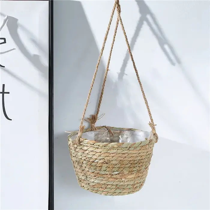 Jardinière suspendue en macramé