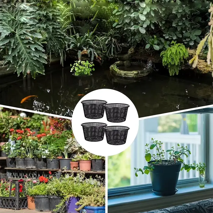5 pièces plante filet Pot 8.3in grande plante aquatique maille filet Pot en plastique fleur panier cultiver Pot filet panier support légumes pépinière tasse