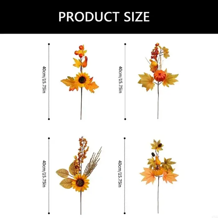 Paquet 2 fleurs à thème automne