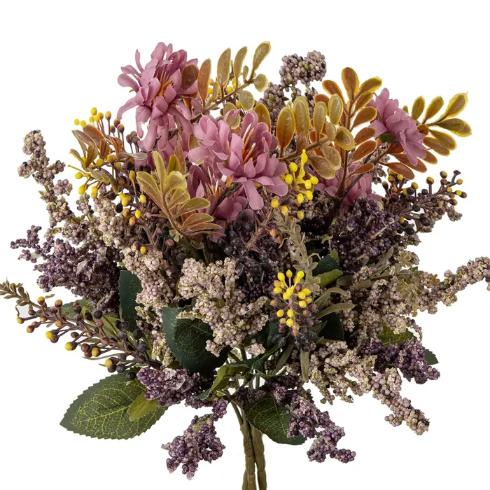 Fleurs artificielles Plantes Chrysanthème Bulle Herbe Bricolage Festival Maison En Plein Air Jardin Cour Automne Decora Mariage Bouquet De Mariée
