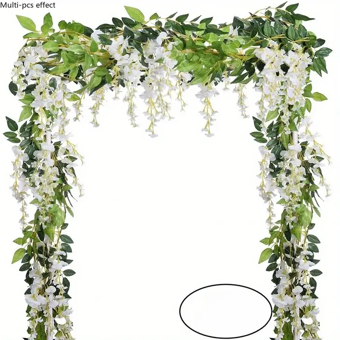 1/2 pièces Guirlande de glycine artificielle en soie – Décoration pour la maison