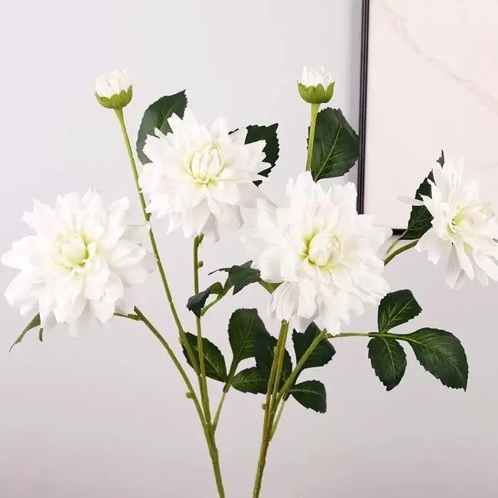 Arrangement floral, fleur de dahlia artificielle au toucher réaliste