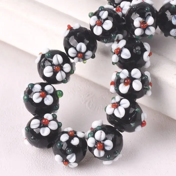 10 pièces de fleurs rondes de 10mm