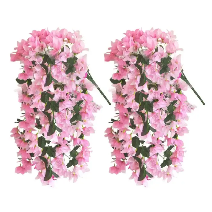 2 pièces suspendues artificielles bougainville réaliste fausse fleur fête de mariage jardin cour ten