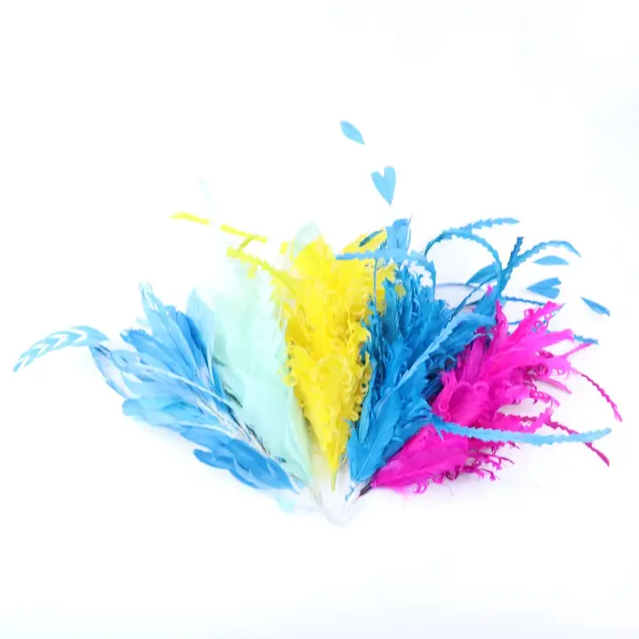 Plumes Colorées en Forme de Fleur 25-30CM pour DIY