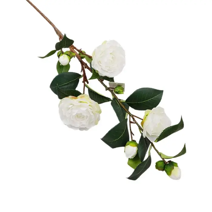 Fleur artificielle de camélia vert