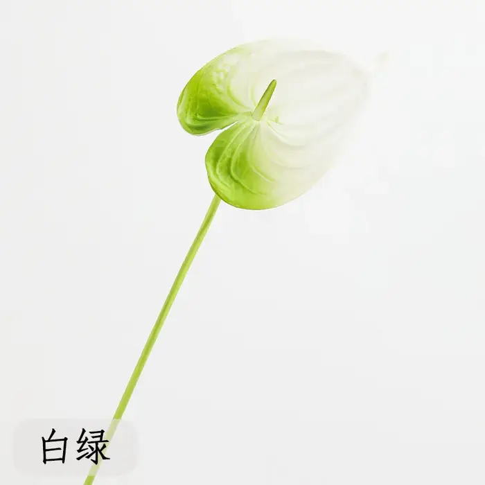 Lot de 10 fleurs artificielles en PU Anthurium, matériau pour bouquet de mariée DIY, décoration de t