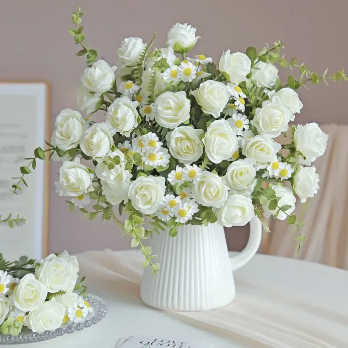 Roses artificielles en soie pour mariage