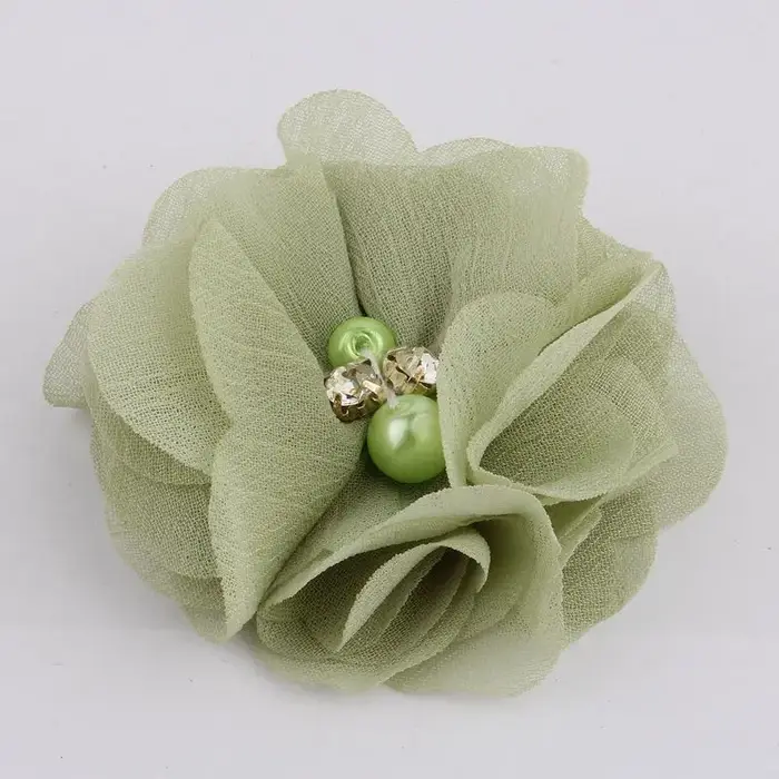 Mini fleurs artificielles en tissu mousseline de soie