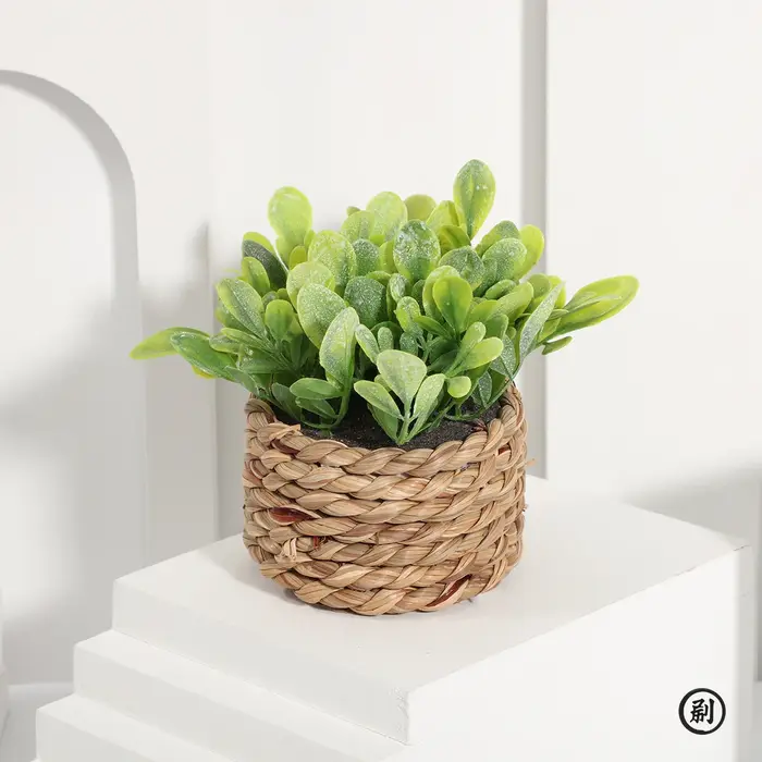 XIYA fleur vert plantes artificielles Eucalyptus herbe tissé petites