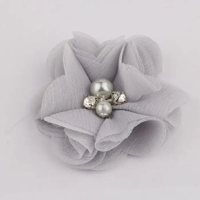 Mini fleurs artificielles en tissu mousseline de soie