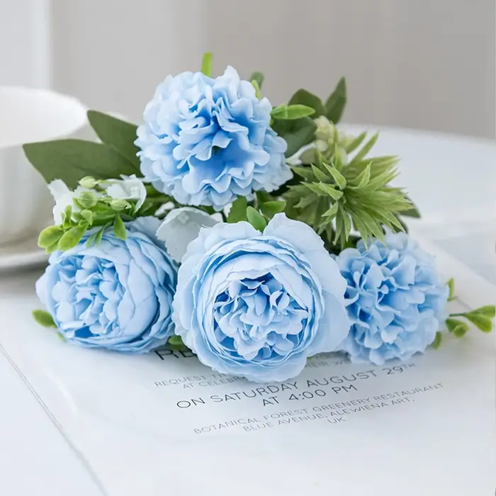 Fleurs artificielles en forme de bulbes, chrysanthèmes, pivoines, guirlande pour la maison, salon, t