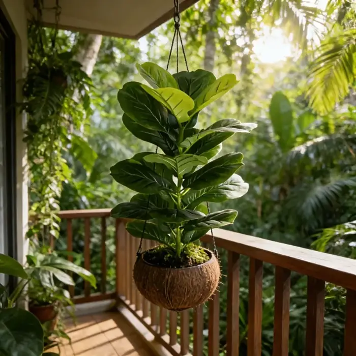 Grand arbre artificiel Ficus de 100 cm à 23 feuilles