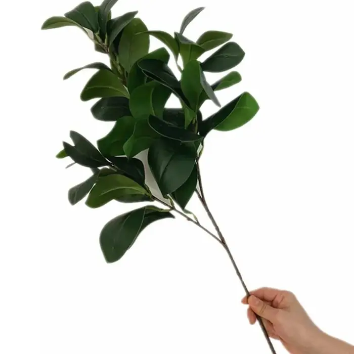 1PC plantes artificielles vert Magnolia mariée Bouquet mariage maison Vase jardin couronne cour Tabl