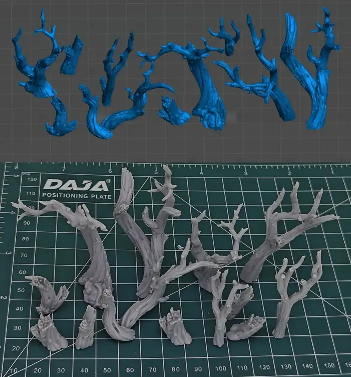 Pièces en résine série plante imprimée en 3D