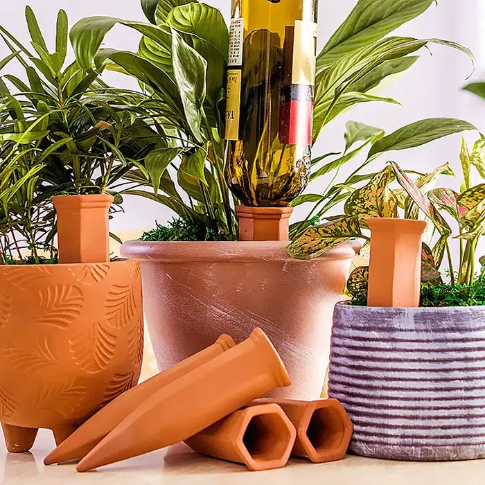1 pièce – Dispositif d'arrosage automatique pour plantes, pics d'arrosage en argile, système d'arros