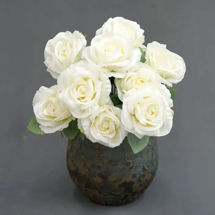 Bouquets de Roses de phénix en soie, fausses Roses artificielles pour décoration de mariage, pour sa
