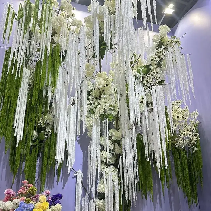 Plante suspendue artificielle Amaranthus à 6 têtes