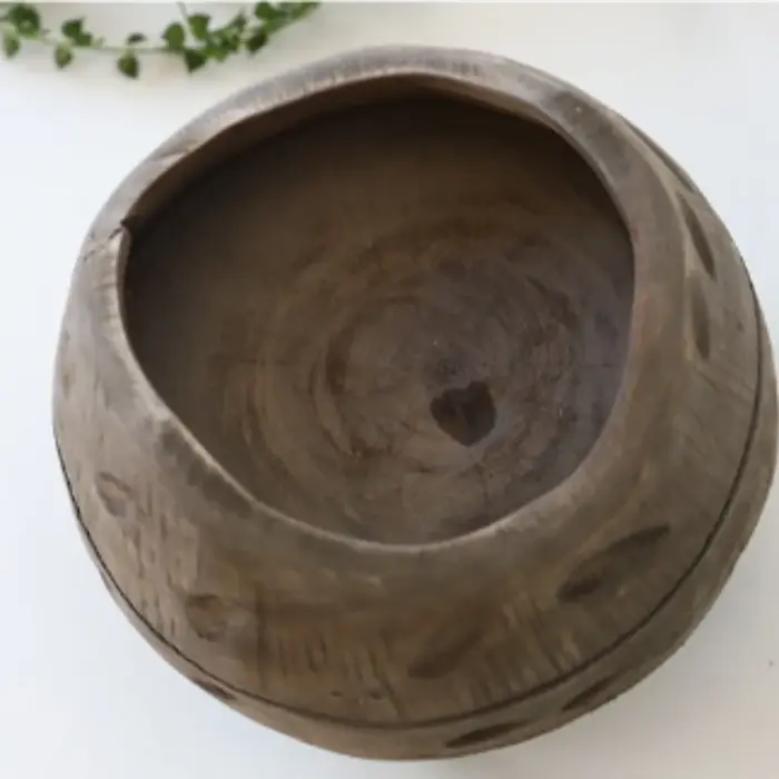 Vase à fleurs Vintage en bois vieilli