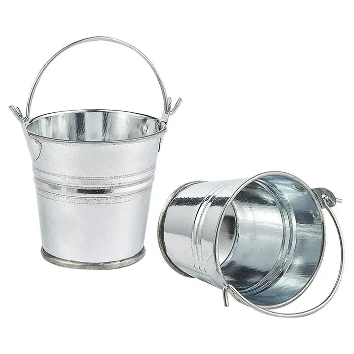 Mini seau en métal, Pot de fleur Portable