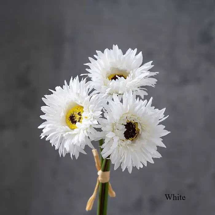 Fleurs artificielles en soie de marguerite Gerbera de 11 pouces, pour décoration de jardin de maison