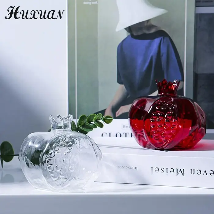 Vase en verre de grenade pour la décoration intérieure