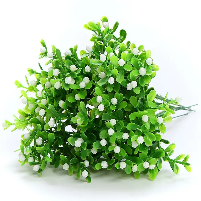 Bouquet d'herbe artificielle de Milan, 6 pièces, fausses plantes vertes, décor de fête de mariage à domicile, accessoires Photo, cespou de Grain de Milan