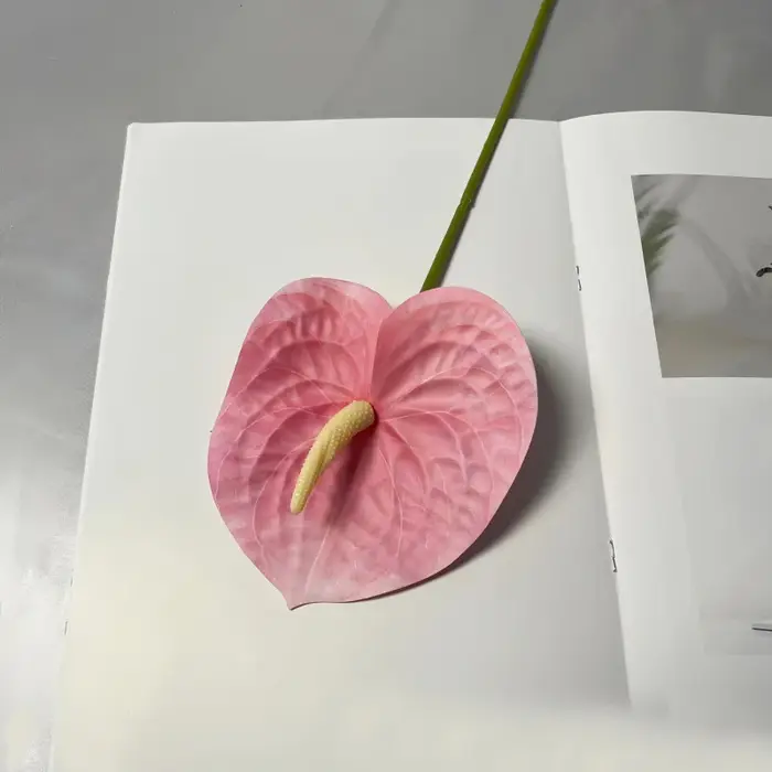Bouquets de fleurs d'anthurium artificielles en PU