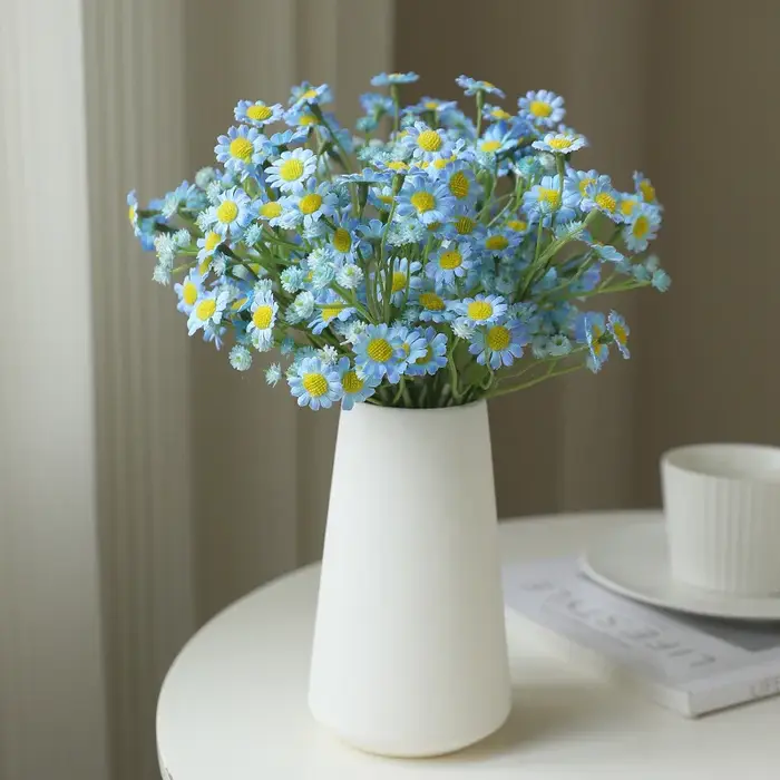 Camomille fleur artificielle table à manger européenne petite marguerite fausse