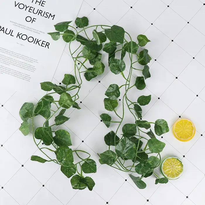 Lierre Artificiel Vert 2.4m, Plantes Artificielles pour Cuir oral elu, Rotin, Feuilles Murales, Déco