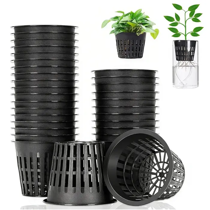 Lot de 20 paniers de culture pour jardin avec filet